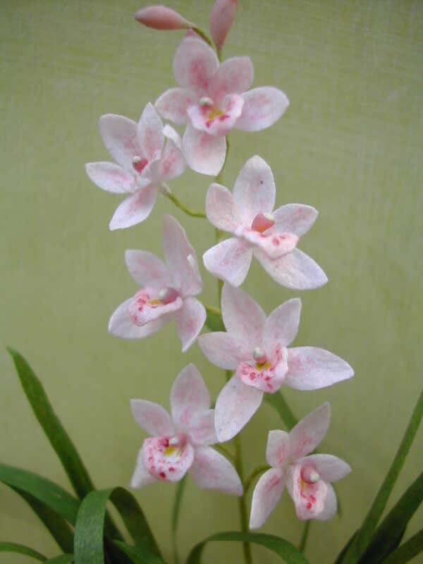 Dukkehus blomster KIT til at lave en lyserød orkide