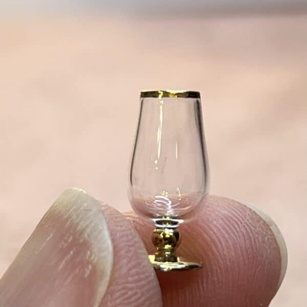 Miniature guldrandet ølglas