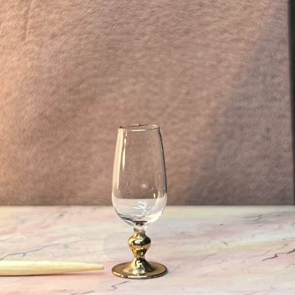 Miniature glas med guld