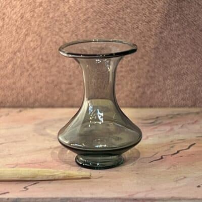 Blågrøn røgfarvet miniature vase - 8073