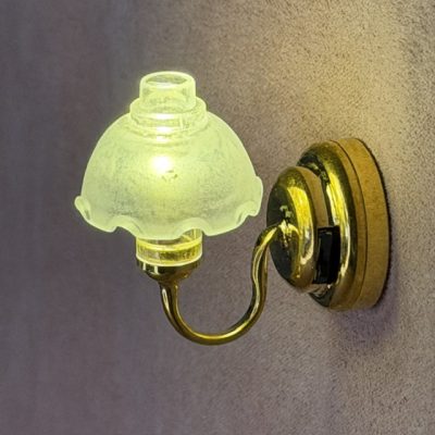 LED Væg olielampe m. frosted glas